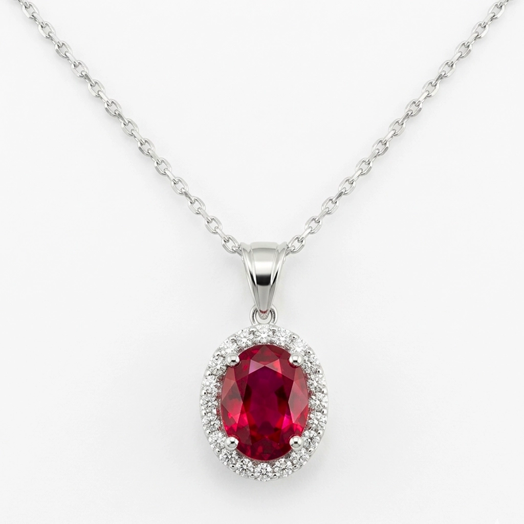 PP0034S Crimson Glow Garnet Pendant