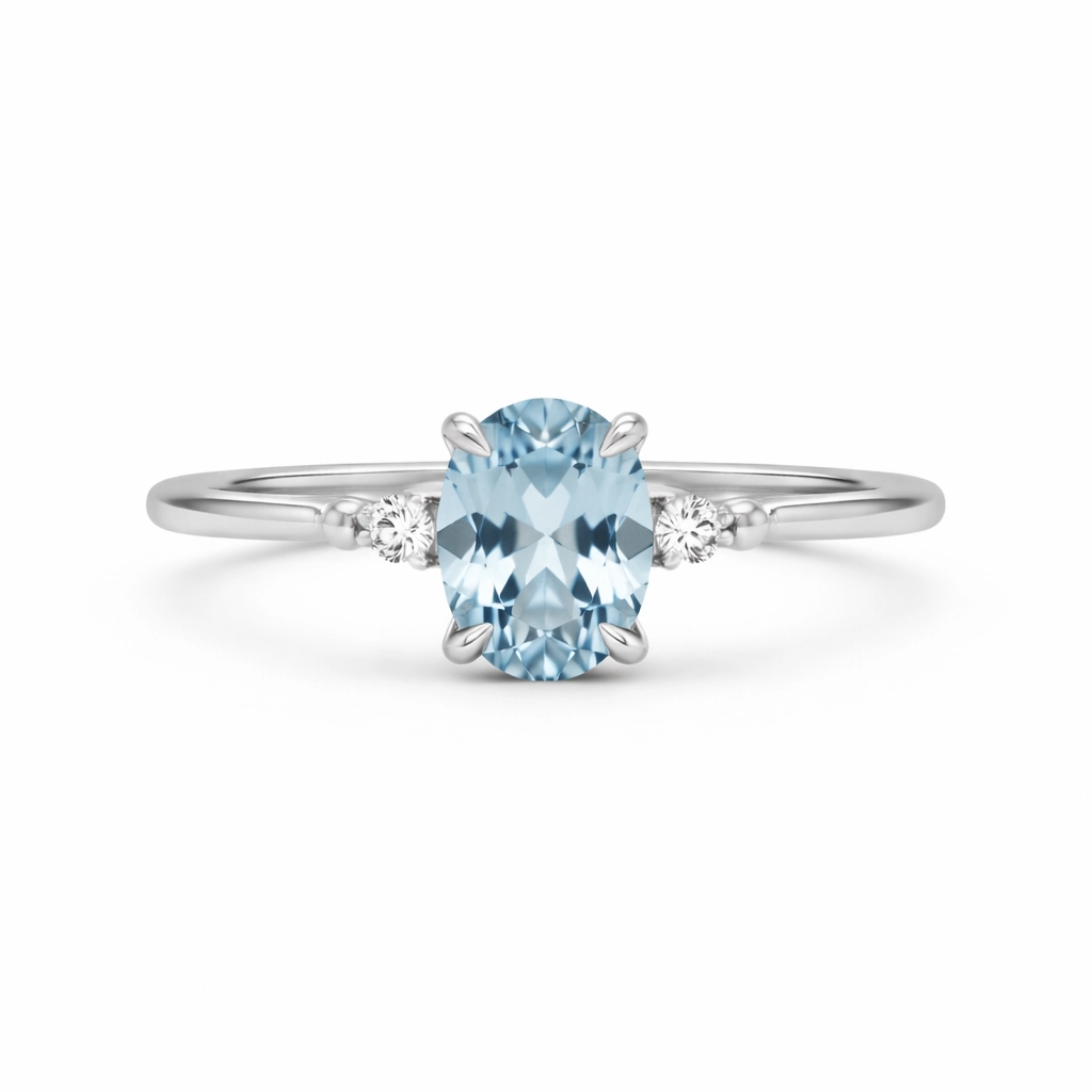 PR006S Ocean Whisper Sapphire Ring