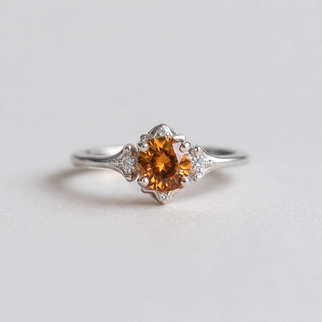 PR008S Crimson Fire Garnet Ring