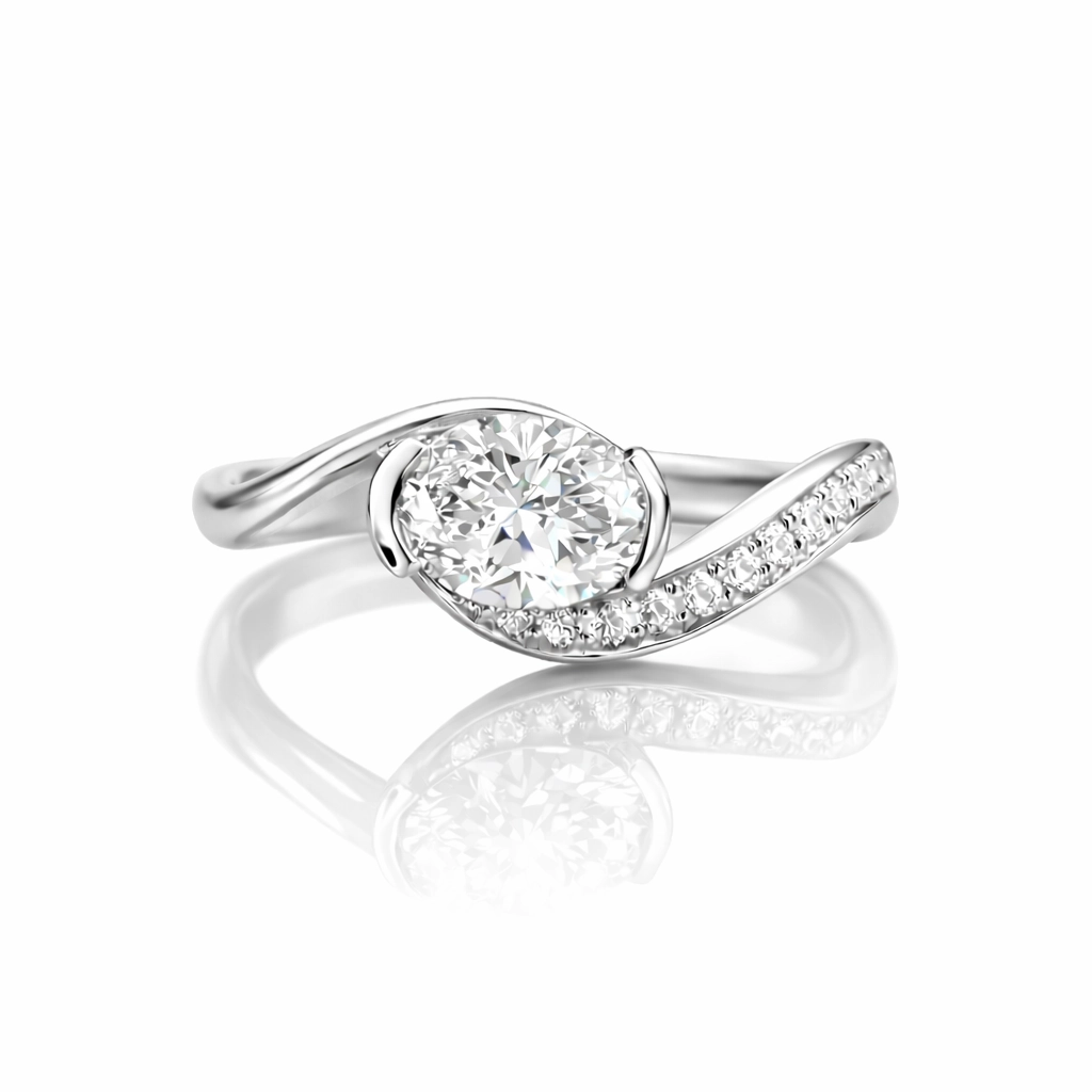 PR011S Double Halo Sapphire Ring