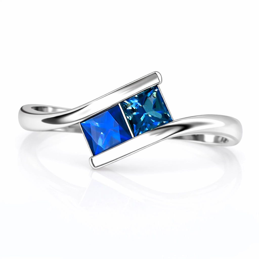 PR016S Princess Crown Sapphire Ring
