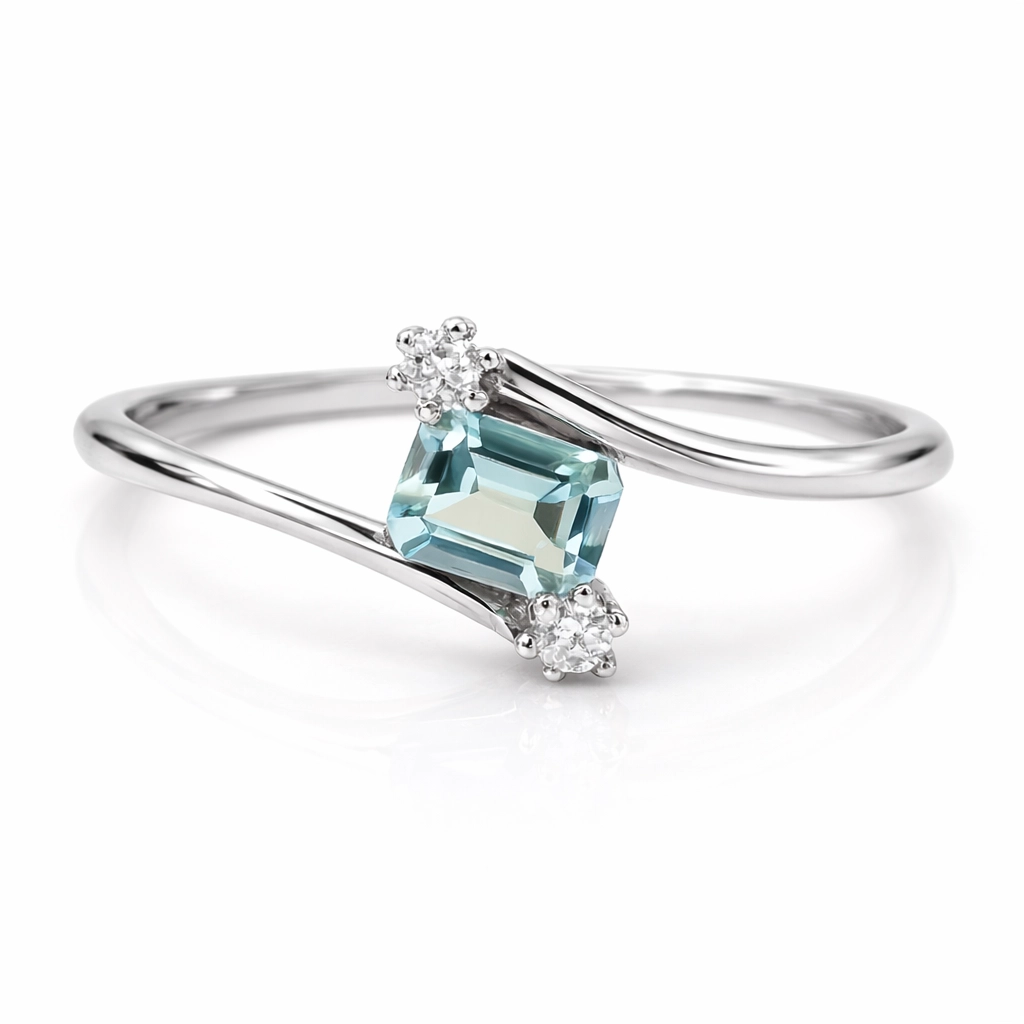 PR017S Aqua Radiance Ring