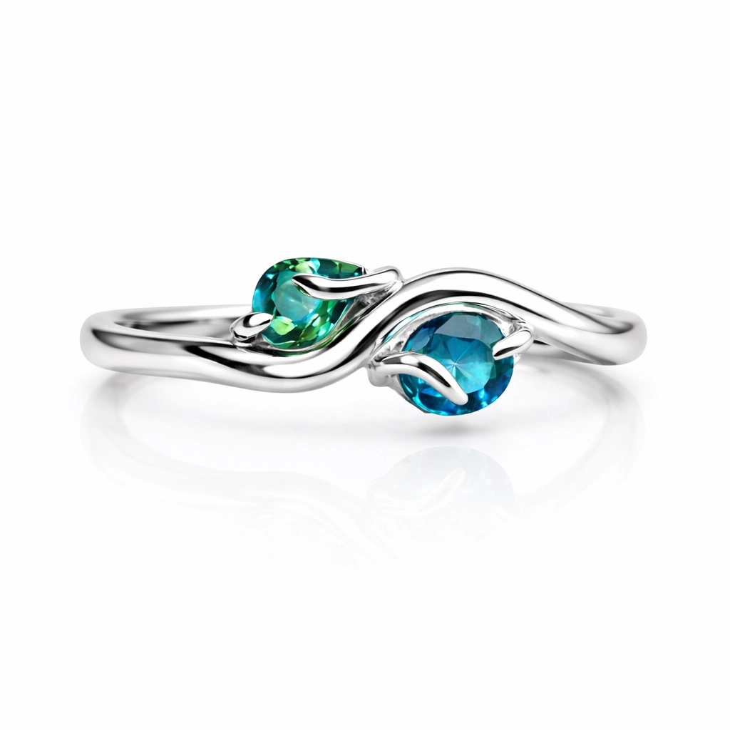 PR018S Dual Tone Zircon Ring
