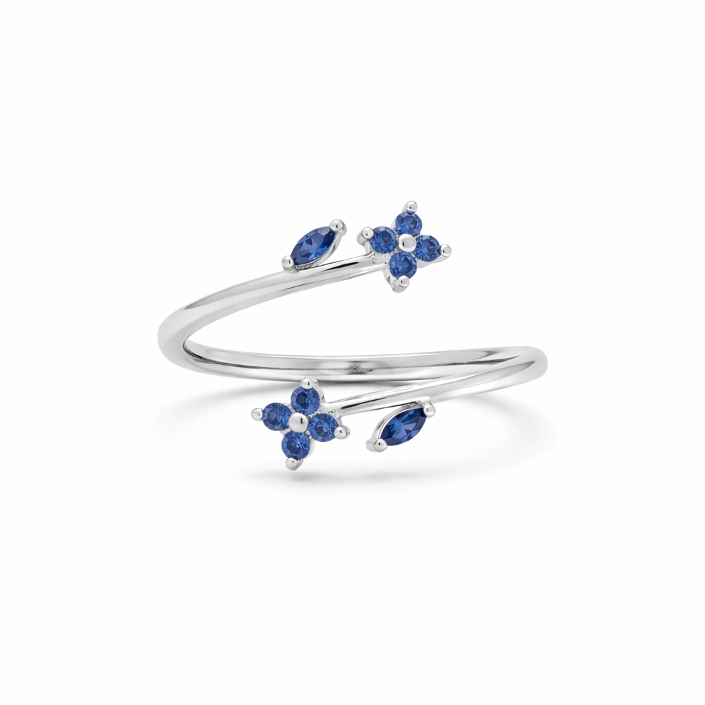 PR033S Royal Cluster Sapphire Ring