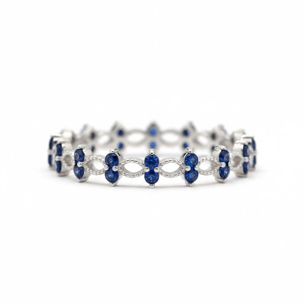 PR034S Minimal Sapphire Ring
