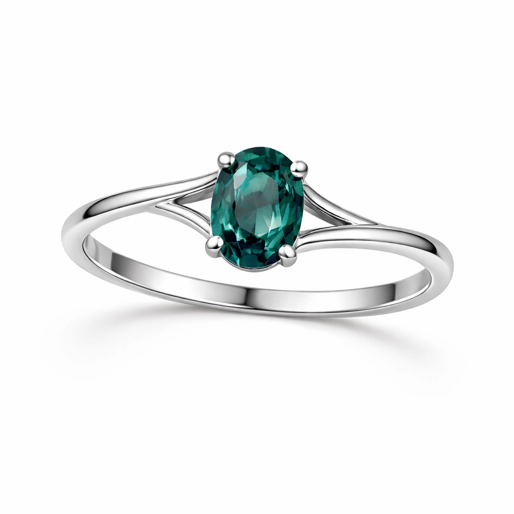 PR038S Light Ocean Sapphire Ring