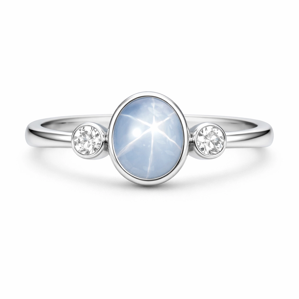 PR049S Star Light Sapphire Ring